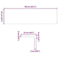 Vidaxl Podloge za stopnice 12 kosov rjave 90x25x2 cm trdna hrastovina