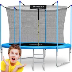 Neo-Sport Vrtni trampolin 8ft/252cm notranja mreža in lestev