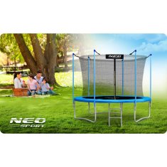 Neo-Sport Vrtni trampolin 8ft/252cm notranja mreža in lestev