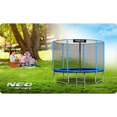 Neo-Sport Vrtni trampolin 6ft/183cm z zunanjo mrežo in lestvijo Neo-Sport