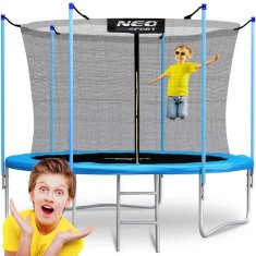 Neo-Sport Vrtni trampolin 10ft/312cm z notranjo mrežo in lestvijo