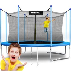 Neo-Sport Vrtni trampolin 14ft/435cm z notranjo mrežo in lestvijo Neo-Sport