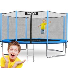 Neo-Sport Vrtni trampolin 14ft/435cm z zunanjo mrežo in lestvijo