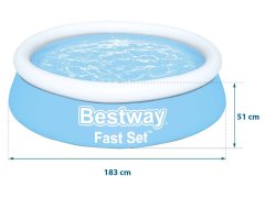 Bestway Bestway vrtni otroški bazen 183 x 51 cm 57392