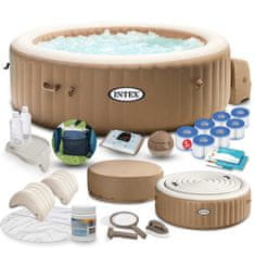 Intex Napihljiv spa jacuzzi z masažno kadjo 196 x 71 cm 4 osebe + vrhunski dodatki INTEX 28476