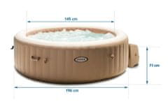 Intex Napihljiv spa jacuzzi s hidromasažo 196 x 71 cm 4 osebe INTEX 28476