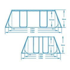 Bestway Bestway 10v1 vrtni okvir bazen 282 x 196 x 84cm 56629