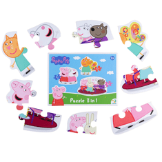 DoDo PEPPA PIG 3 IN 1" PEPPA PIG PUZZLE 3 uganke v eni škatli 200339