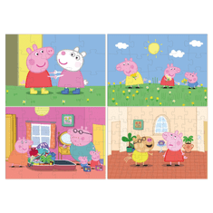 DoDo Sestavljanke PEPPA PIG 4 v 1 - čudovite štiri sestavljanke v eni škatli 200343