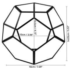 Miramarket Geometrijski stekleni terarijski lonček 18 cm