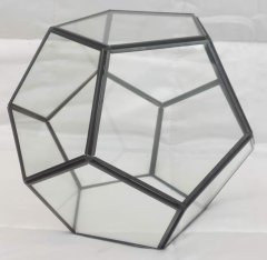 Miramarket Geometrijski stekleni terarijski lonček 18 cm