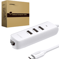 Ugreen UGREEN HUB 4V1 USB TYPE C - 3X USB TYPE A 3.1 GEN 1 + RJ45 BEL (CM416 50620)