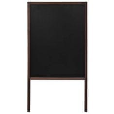 Vidaxl Dvostranska črna tabla iz cedrovine prostostoječa 60x80 cm