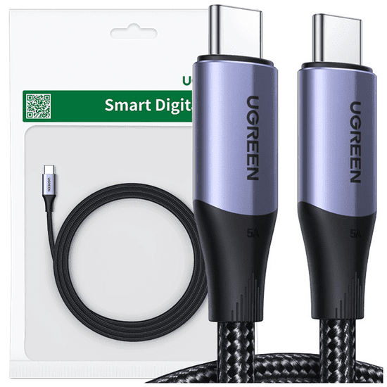 Ugreen UGREEN US355 USB-C 3.1 GEN 2 / USB-C 3.1 GEN 2 KABEL 1 M - ČRN