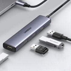 Ugreen UGREEN USB TYPE C HUB RAZDELILNIK - 4X USB 3.2 GEN 1 SREBRN (CM473 20841)