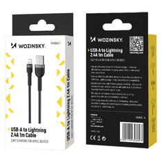 WOZINSKY WOZINSKY WNBAL1 USB-A / LIGHTNING 2.4A KABEL 1 M - ČRN