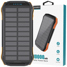 Choetech CHOETECH SOLAR POWER BANK Z INDUKTIVNIM POLNJENJEM 10000MAH QI 5W ORANŽNA (B659)