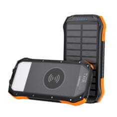 Choetech CHOETECH SOLAR POWER BANK Z INDUKTIVNIM POLNJENJEM 10000MAH QI 5W ORANŽNA (B659)