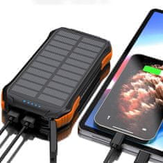 Choetech CHOETECH SOLAR POWER BANK Z INDUKTIVNIM POLNJENJEM 10000MAH QI 5W ORANŽNA (B659)