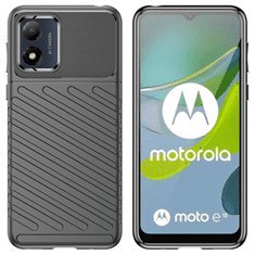 HURTEL OVITEK THUNDER CASE ZA MOTOROLA MOTO E13, SILIKONSKI, BLINDIRAN OVITEK, ČRN