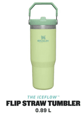 The IceFlow Flip steklenica s slamico, 890 ml, citron zelena