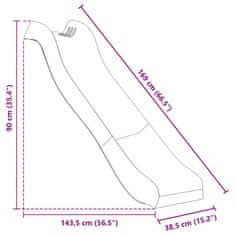 Vidaxl Tobogan moder 174x38 cm polipropilen