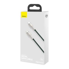 BASEUS Kabel USB-C do USB-C Baseus Cafule, 100 W, 2 m (zelen)