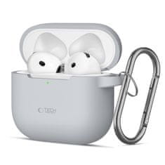 Tech-protect Silicone Hook ovitek za Apple AirPods 4, siva