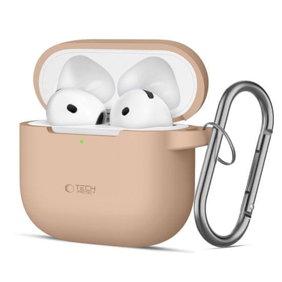 Tech-protect Silicone Hook ovitek za Apple AirPods 4, bež