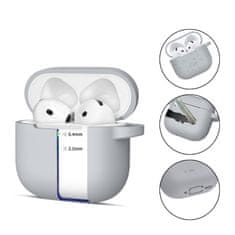 Tech-protect Silicone Hook ovitek za Apple AirPods 4, siva