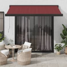 shumee vidaXL Ročno zložljiva tenda bordo 350x250 cm