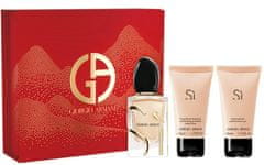 Giorgio Armani Sì - EDP 50 ml + sprchový gel 50 ml + tělové mléko 50 ml