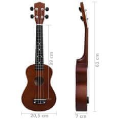 Vidaxl Otroški ukulele soprano s torbo naravna 23"