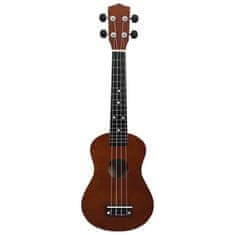 Vidaxl Otroški ukulele soprano s torbo naravna 23"