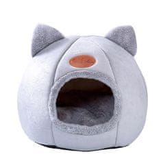 LIVEFY Plush ležišče za mačke 36x36 cm, siva