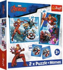 Trefl Komplet 3 v 1 Avengers: Heroes in action (2x puzzle + pexe)