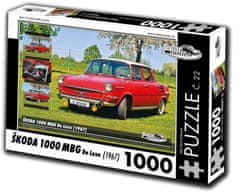 RETRO-AUTA© Puzzle št. 22 Skoda 1000 MBG De Luxe (1967) 1000 kosov