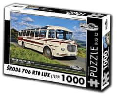 RETRO-AUTA© Puzzle AVTOBUS št. 12 Škoda 706 RTO LUX (1979) 1000 kosov