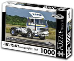 RETRO-AUTA© Puzzle TOVORNJAK št. 19 Liaz 110.471 polpriklopnik traktor (1984-1997) 1000 kosov