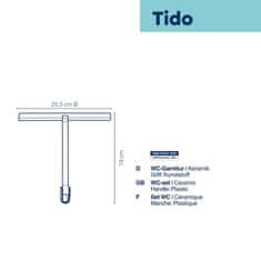 Kopalniška ščetka Tido iz nerjavečega jekla 18/10 srebrna mat 25,5x19,0x2,0cm KL-23944