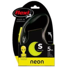 Croci Povodec Flexi New Neon tape S 5m