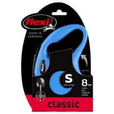 Flexi New Classic Cord S 8 m (12 kg) modra