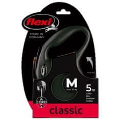 Flexi New Classic Cord M 5 m (20 kg) črna