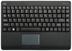 ADESSO WKB-4110UB/ 2,4GHz brezžična tipkovnica/ mini/ touchpad/ USB/ črna/ ameriška postavitev