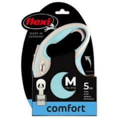 Flexi Povodec New Comfort trak M svetlo modra 5m