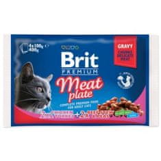 Brit Premium Cat Mesni krožnik v omaki Multi 400g (4x100g)