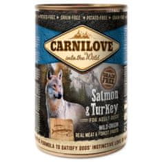 Carnilove Konzerva Dog Wild Meat losos in puran 400g