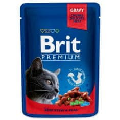 Brit Premium Cat govedina z grahom 100g