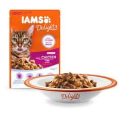 IAMS Kapsula Delights Adult Senior Piščanec v omaki 85g