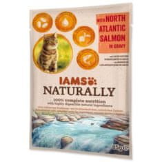 IAMS Kapsula Naturally Adult losos v omaki 85g